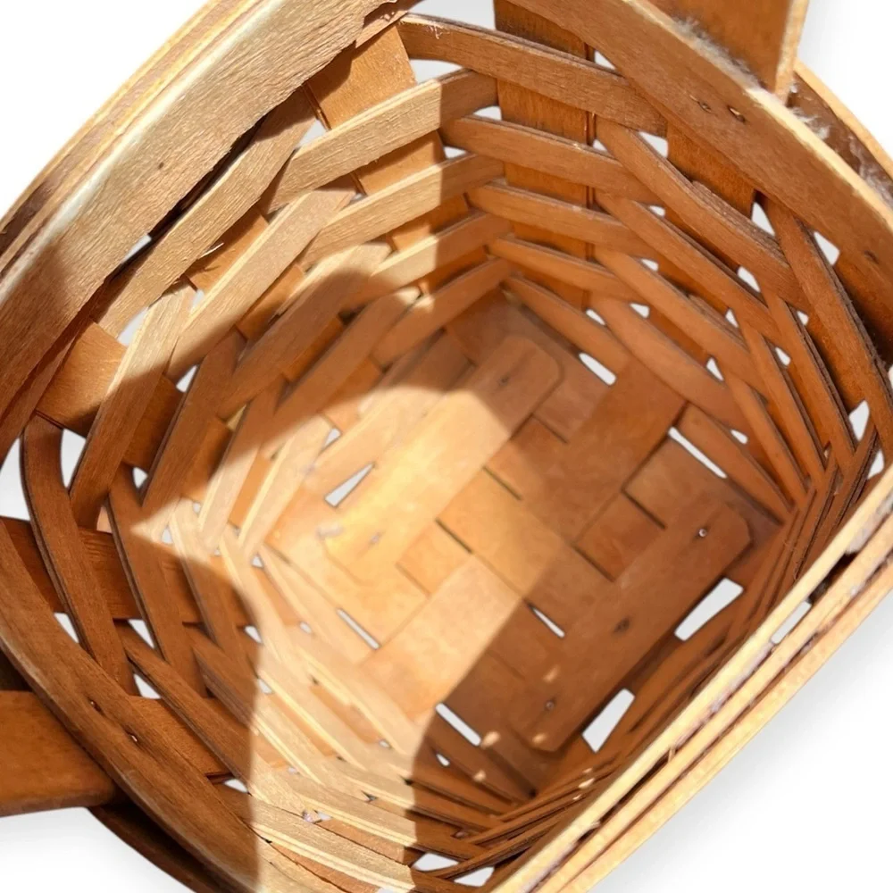 🌻Vintage Longaberger Tall Square Basket with Handle from 1995